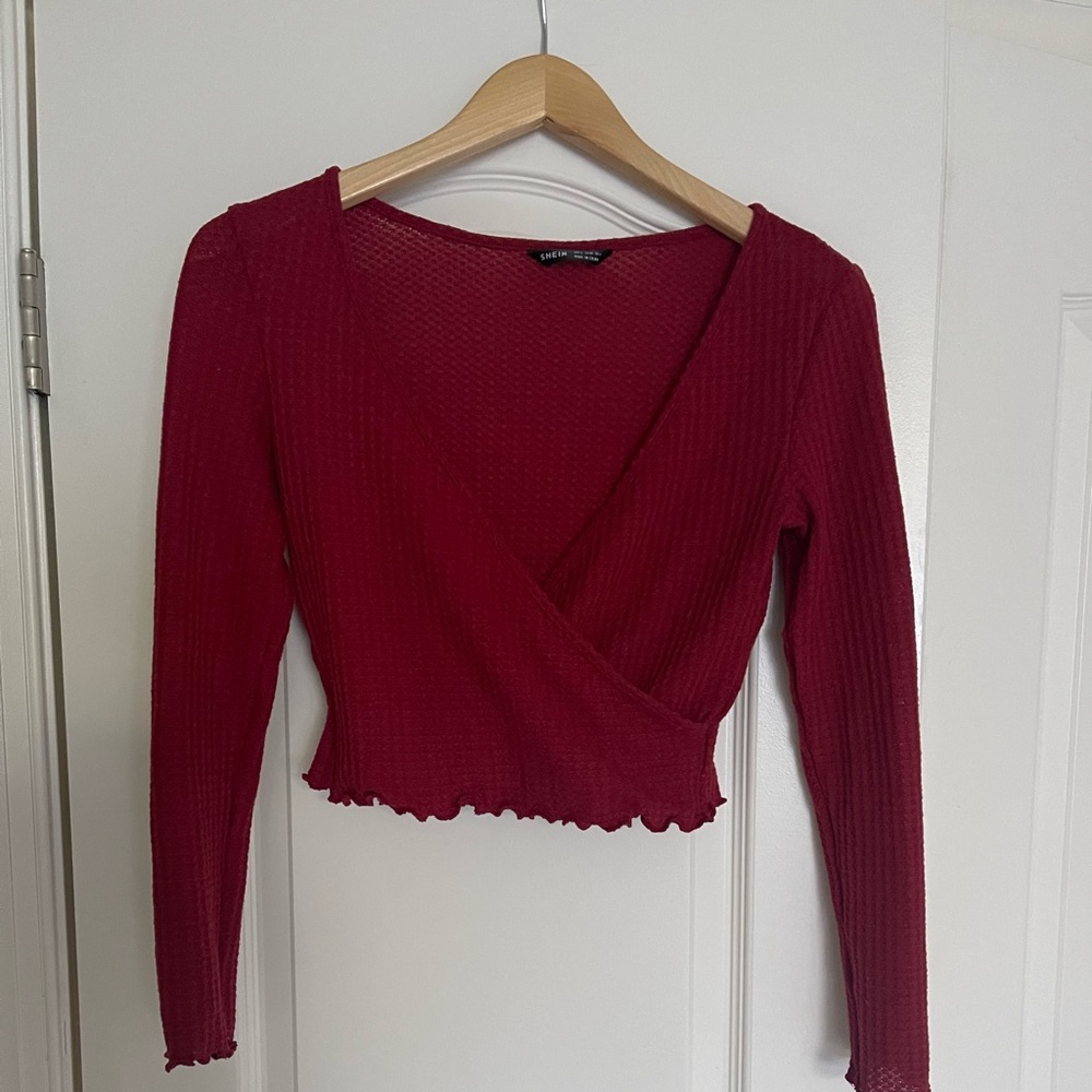 Shein Deep Red Top
